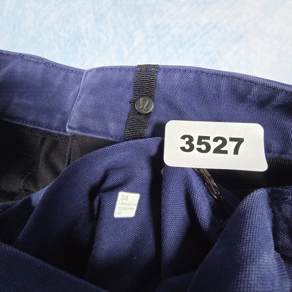 Lululemon ABC Pant Slim Corduroy Navy Blue Mens 34 LM5AQJS-04